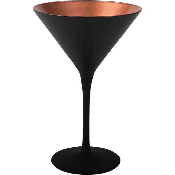 Cocktailschale Glas matt Schwarz/Bronze 240ml