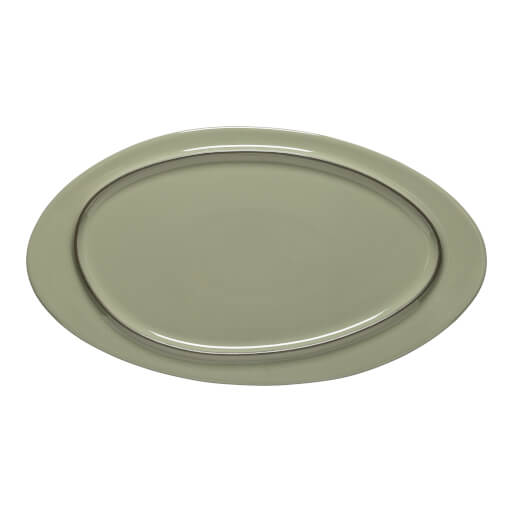 Ambar - Oval Plate/Platter 37cm, sage green