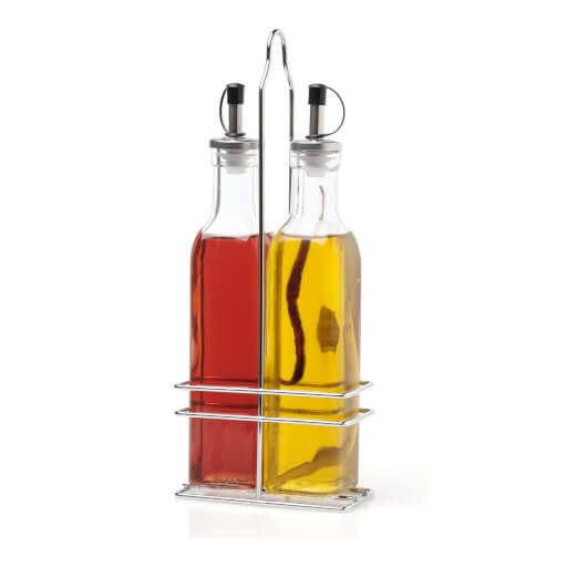 Vinagr/Saleros/Quese 2 Pieces Square Cruet Set