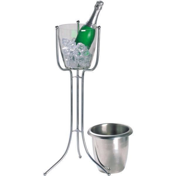 Chrome Bottle Cooler Stand, foldable