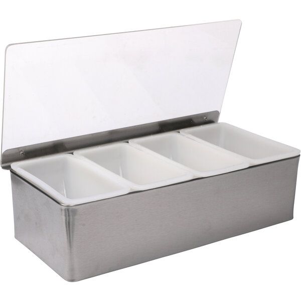 Condiment Dispenser, Edelstahl 30x15x9 cm