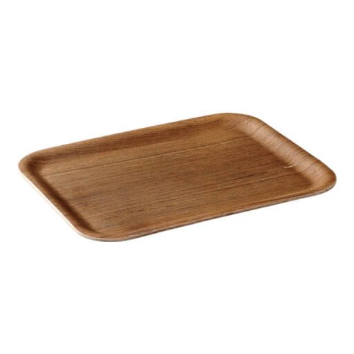 Nonslip-Tablett Teak 32x24 cm