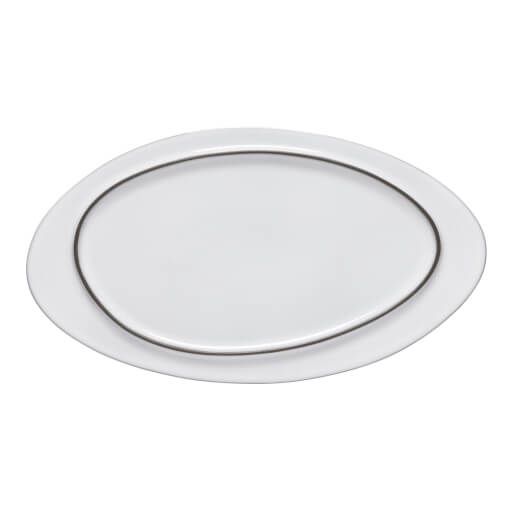 Ambar - Oval Plate/Platter 37cm, salt of the sea/white