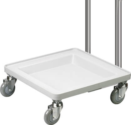Gläserrack und Trolley mit Griff
