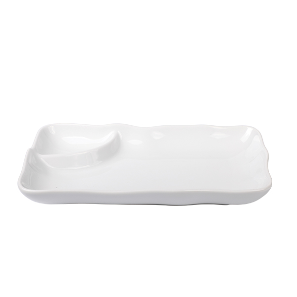 Rect.Plate w/division 13x21,5 cm