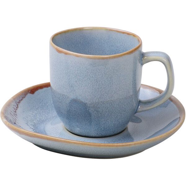 Ming Espressotasse mit Untertasse 80ml, blau