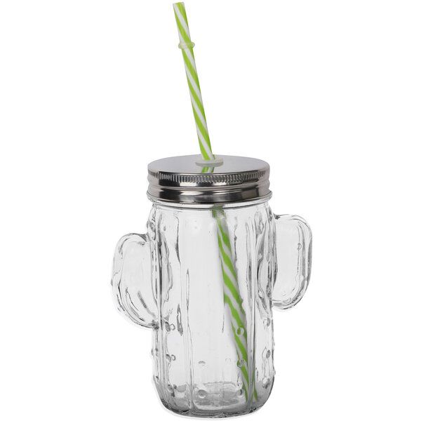 Cactus Drinking Jar 414ml