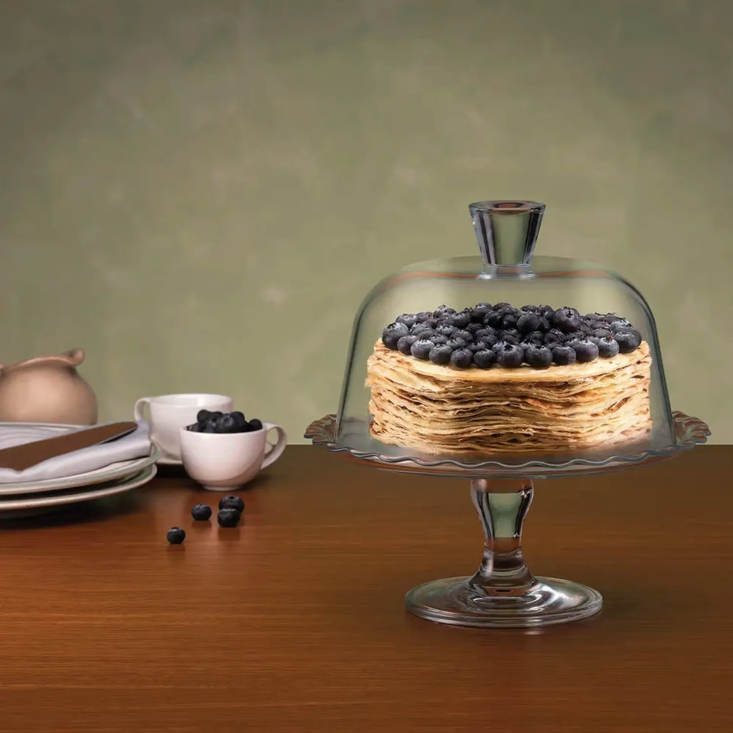 Petite Patisserie Tortenplatte mit Glashaube 25,9 cm