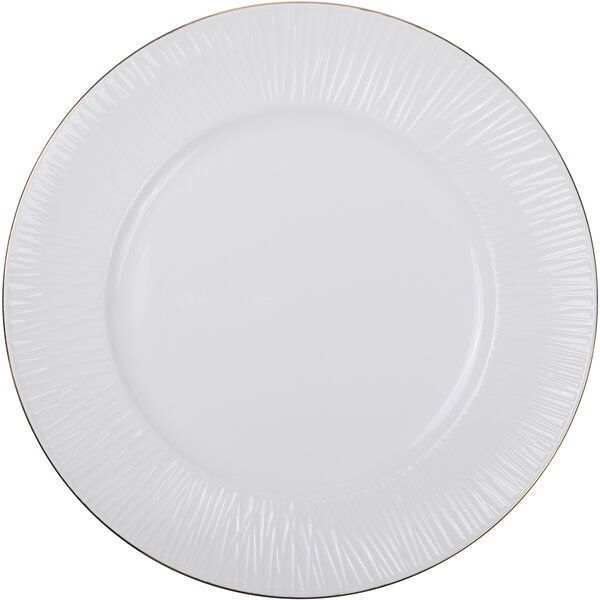 Nippon White Gold Rim Plate 29.5cm Lines 1/18