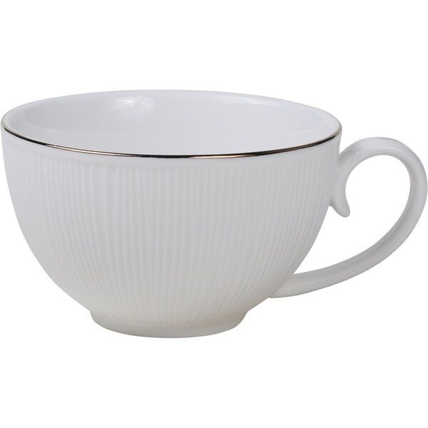 Nippon White Gold Rim Round Cup Lines 180ml 16946 6/48