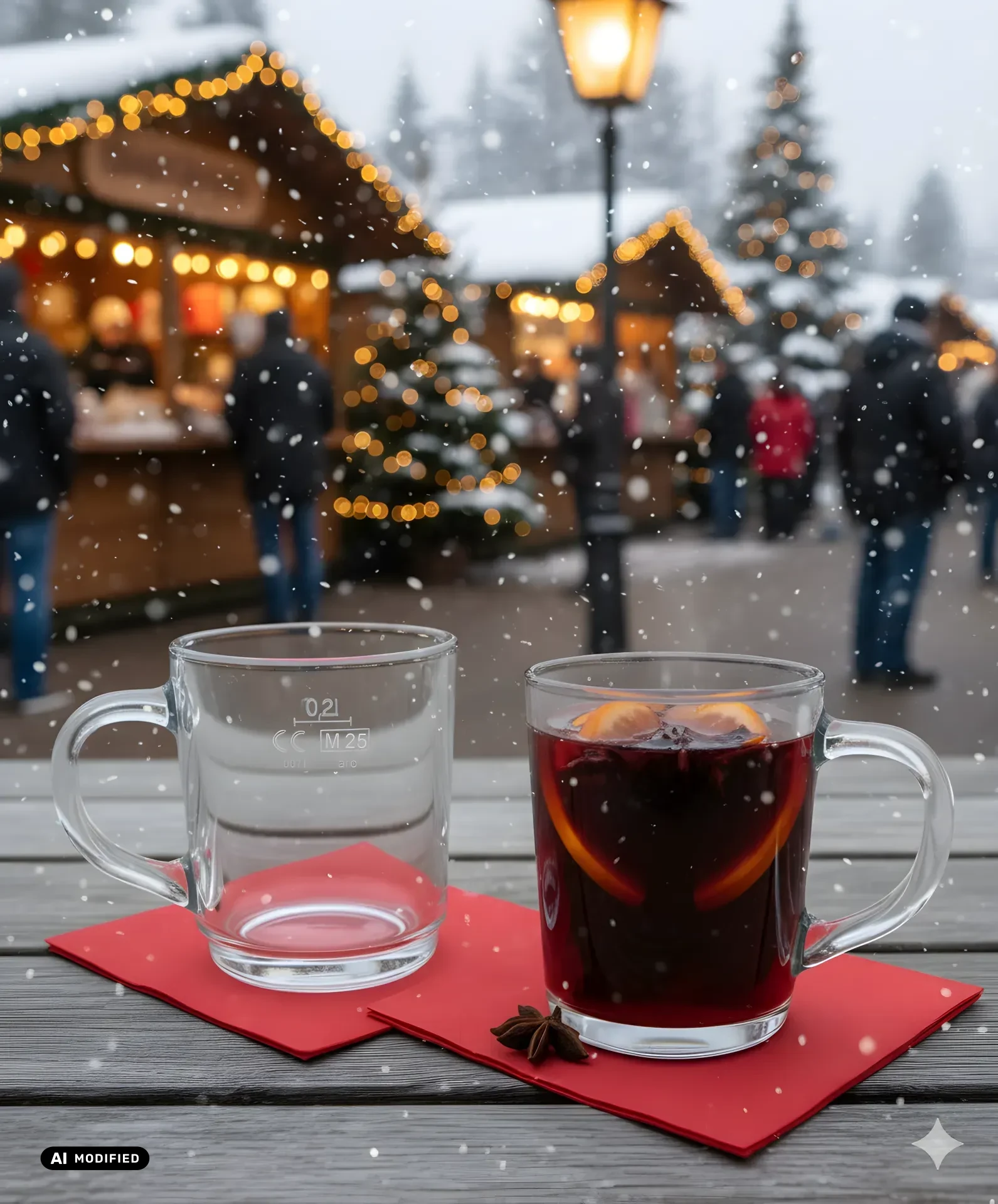 Tee-/Glühweinbecher 250ml, stapelbar, 0,2l Eichung