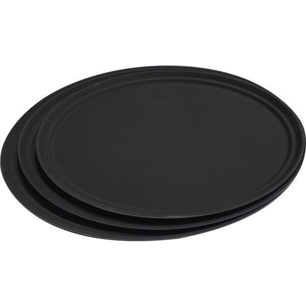 3100CT Fiberglasstablett 600 x 800mm oval, schwarz