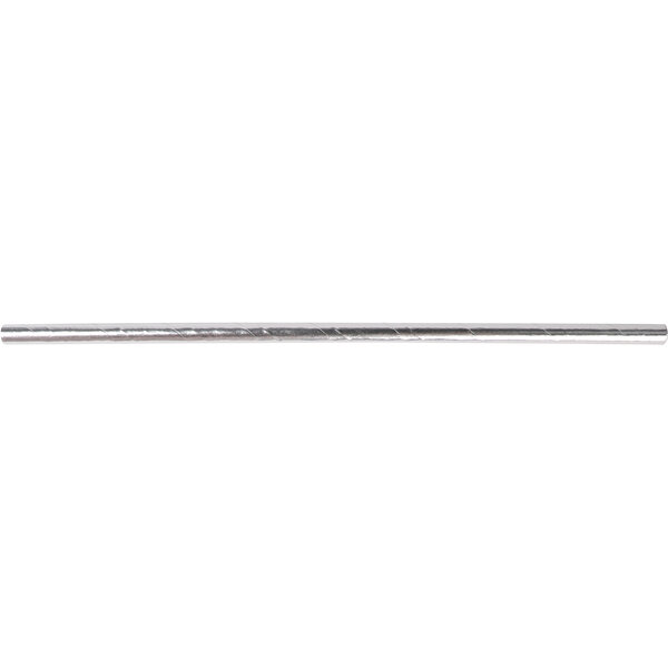 Papier Trinkhalme Metallic Silber 6x200mm