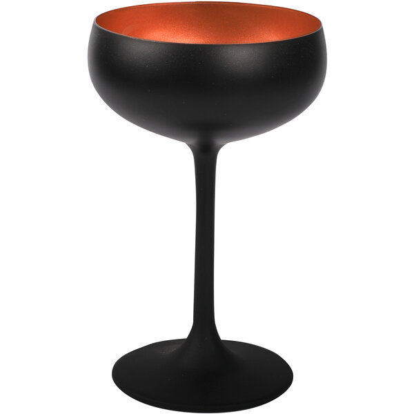Sektschale Glas matt Schwarz/Bronze 230 ml