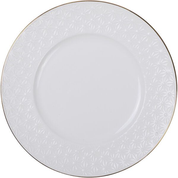 Nippon White Gold Rim Plate 23cm Star 3/36