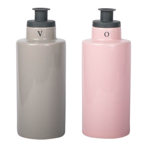 Oil & Vinegar Flaschen Set Grau/Rosa 240ml