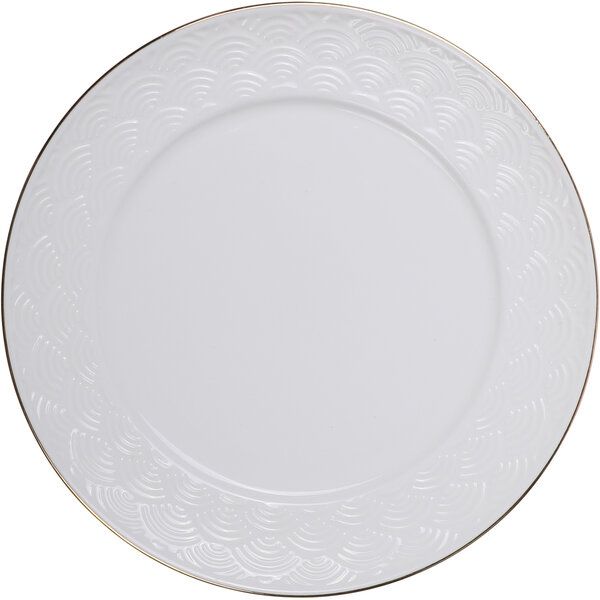 Nippon White Gold Rim Plate 16cm Wave 6/72