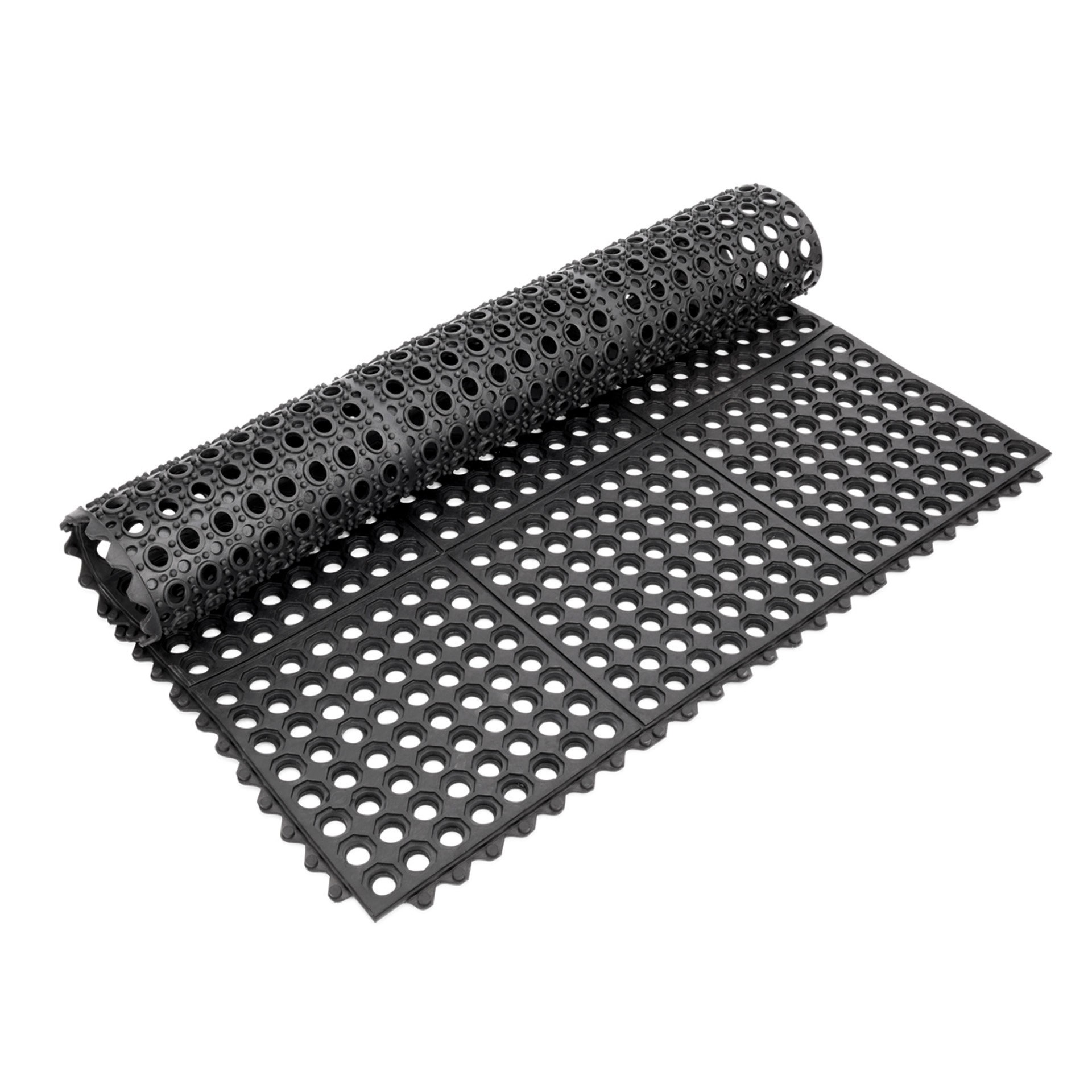 Fußbodenmatte System, schwarz, anti-slip, 91,5x91,5 cm