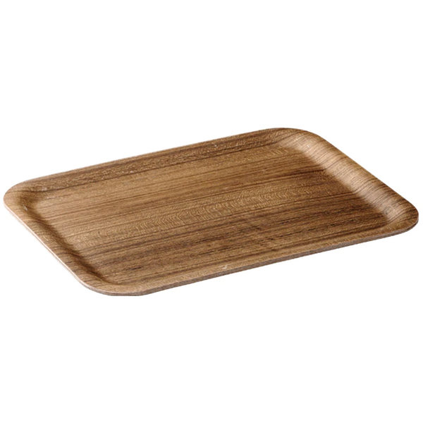 Nonslip-Tablett Teak 27x20 cm