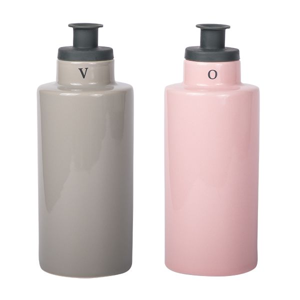 Oil & Vinegar Flaschen Set Grau/Rosa 240ml