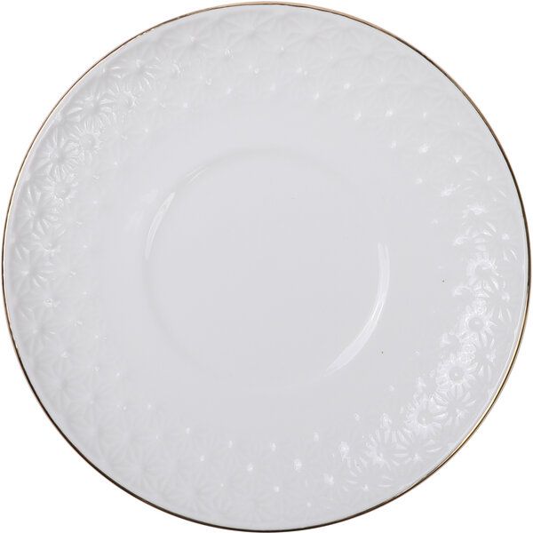 Nippon White Gold Rim Saucer For Coffee Cup Star 11. 5cm 100ml 12/60