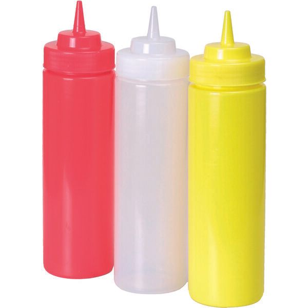 Squeeze Bottle, 24 oz,708 ml, klar, Wide Mouth