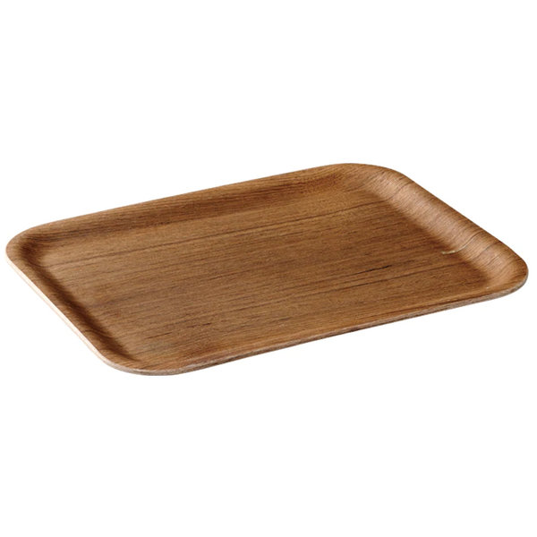 Nonslip-Tablett Teak 32x24 cm