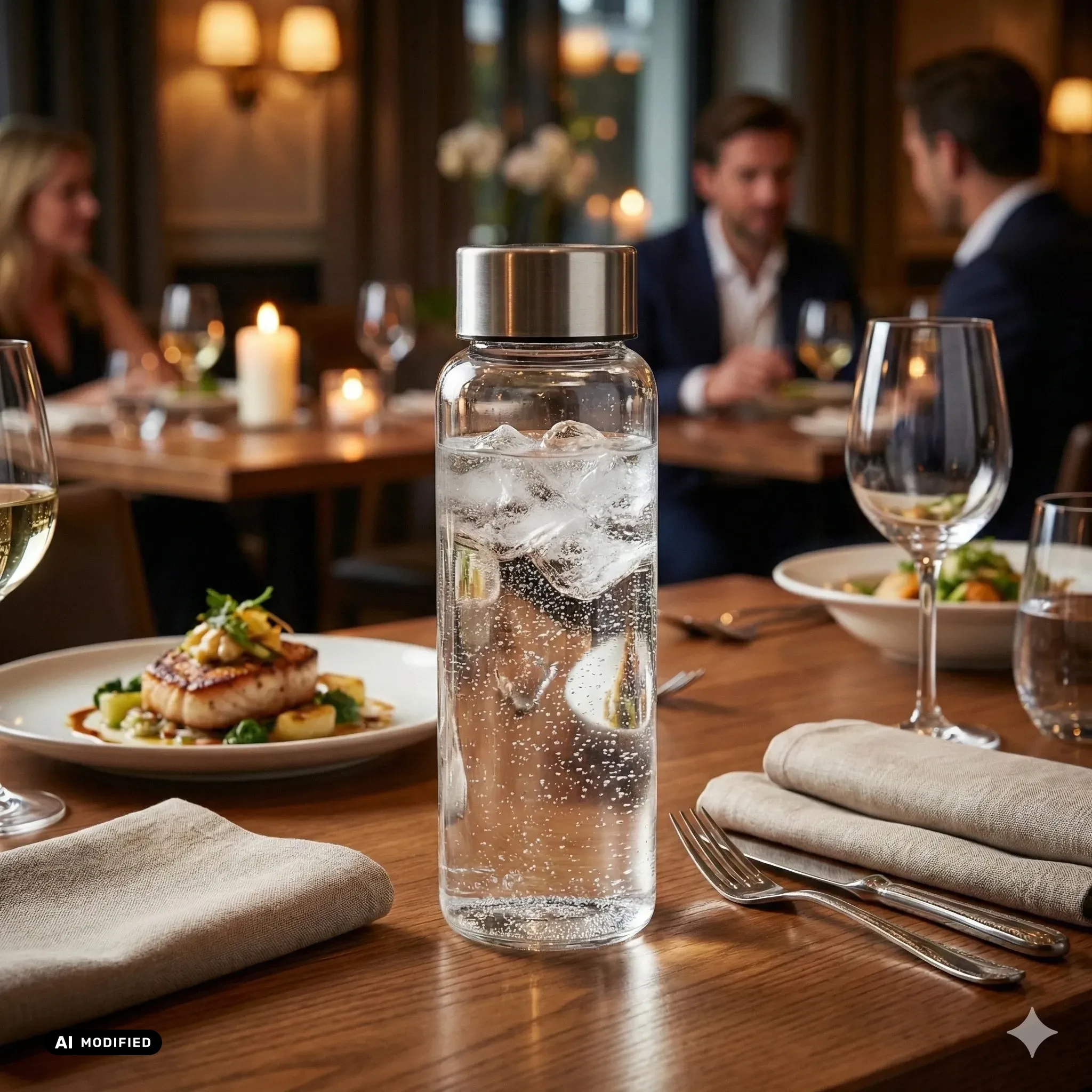 Glassware no.1 Glasflasche mit Edelstahldeckel, 750 ml