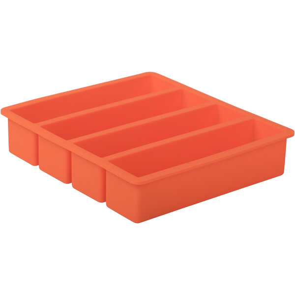 Collins Ice Mold, 4 Cubes 13x3x3cm orange