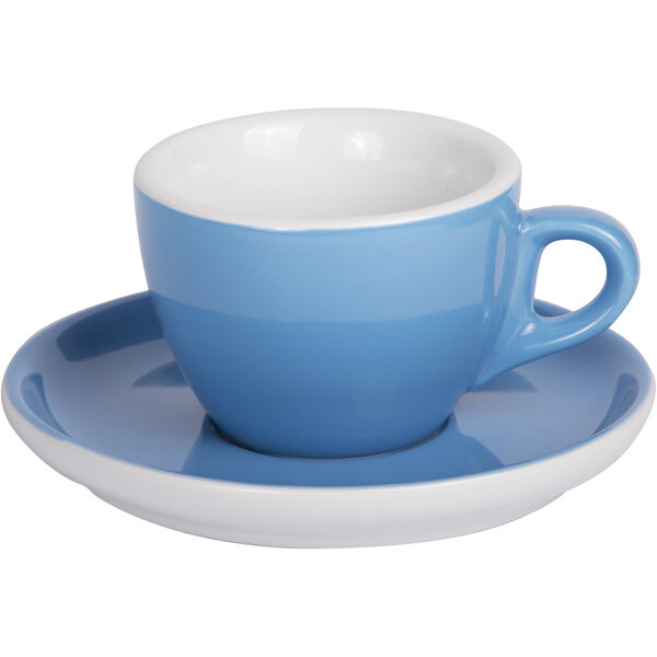 Kaffee Tasse mit Untertasse 160ml Blau 2170c
