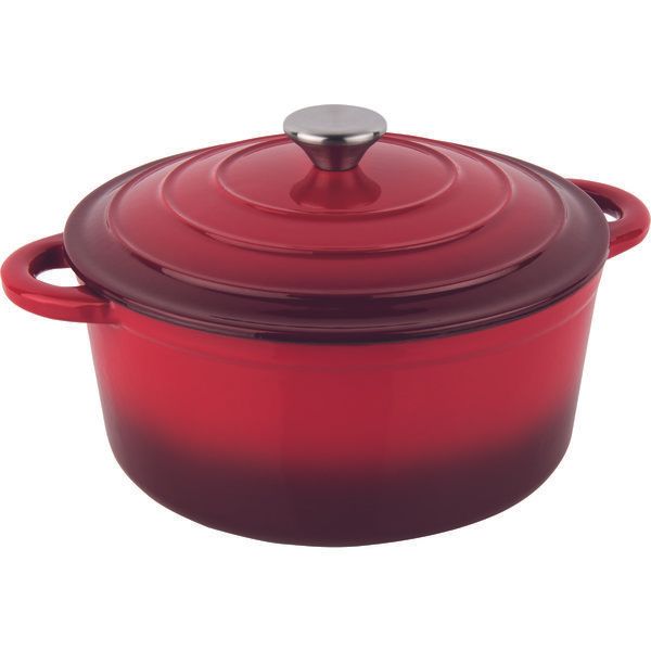 Topf, Ø 26 cm, rot, Gusseisen emailliert