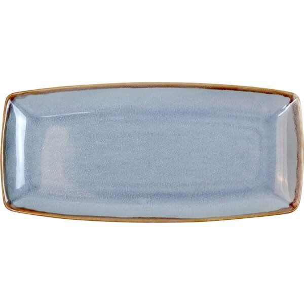 Ming Platte rechteckig, blau 30cm