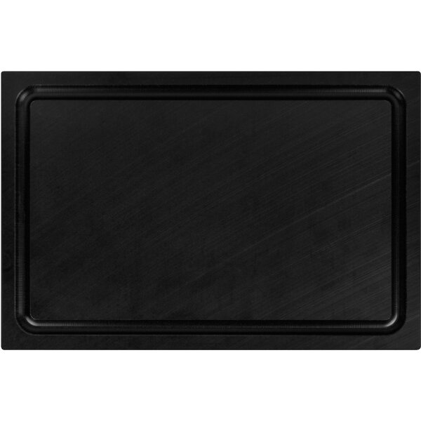 Schneidebrett mit Saftrille 30 x 20 cm, schwarz