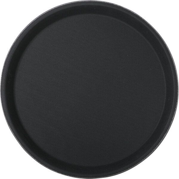 Fiberglastablett 36 cm rund, schwarz