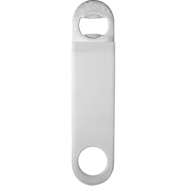 Bottle opener Vinyl coated white