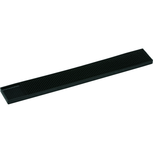 Barmatte 60x8x1,7 cm, mit Fach, schwarz