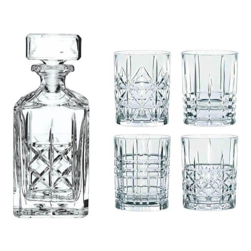 Highland Whisky Karaffe + Tumbler 5-pcs Set