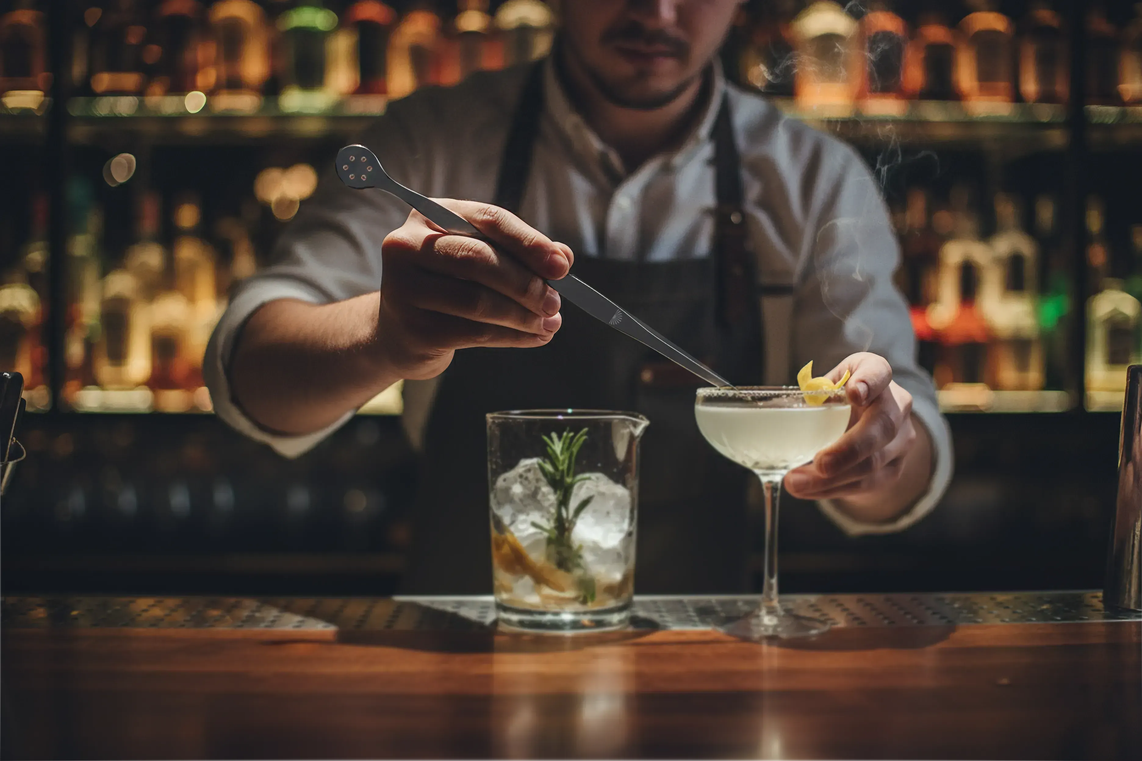 Barware Pinzette mit Löffel, 27 cm