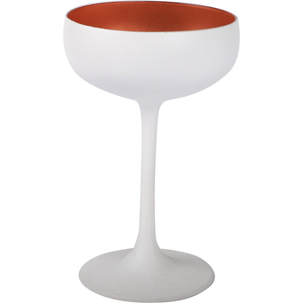 Sektschale matt Weiss/Bronze 230ml
