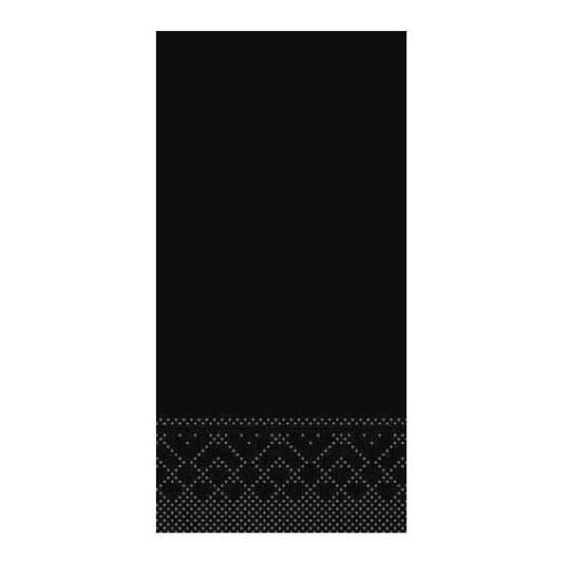 Servietten aus Tissue 40x40cm, 1/8 Falz, schwarz