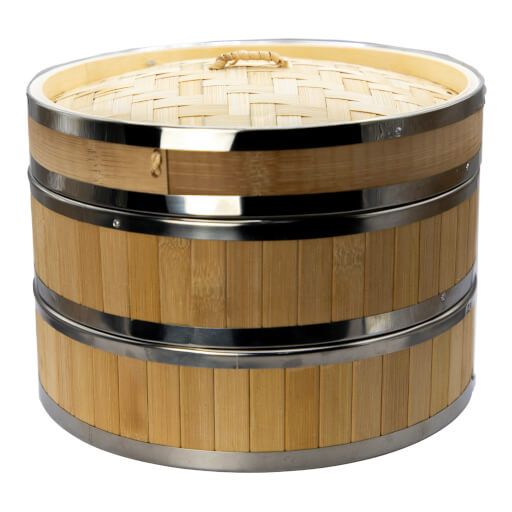 Bamboo Steamer Ø 25,4 cm 3pcs set