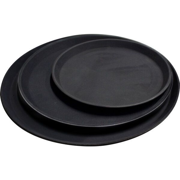 Fiberglastablett 41cm rund, schwarz