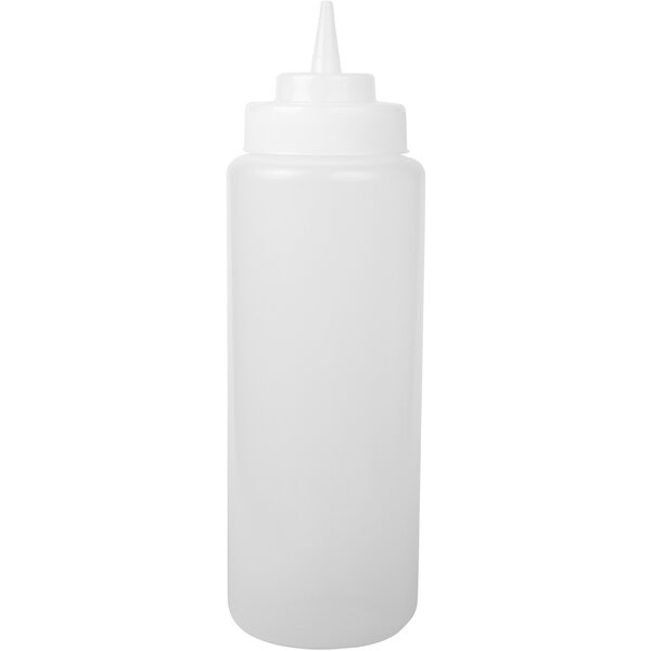 Squeeze Bottle, 32 oz, 944 ml, klar, Wide Mouth