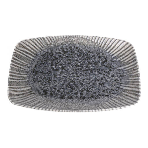 118432 Iris Grey Oval Plate 32cm 