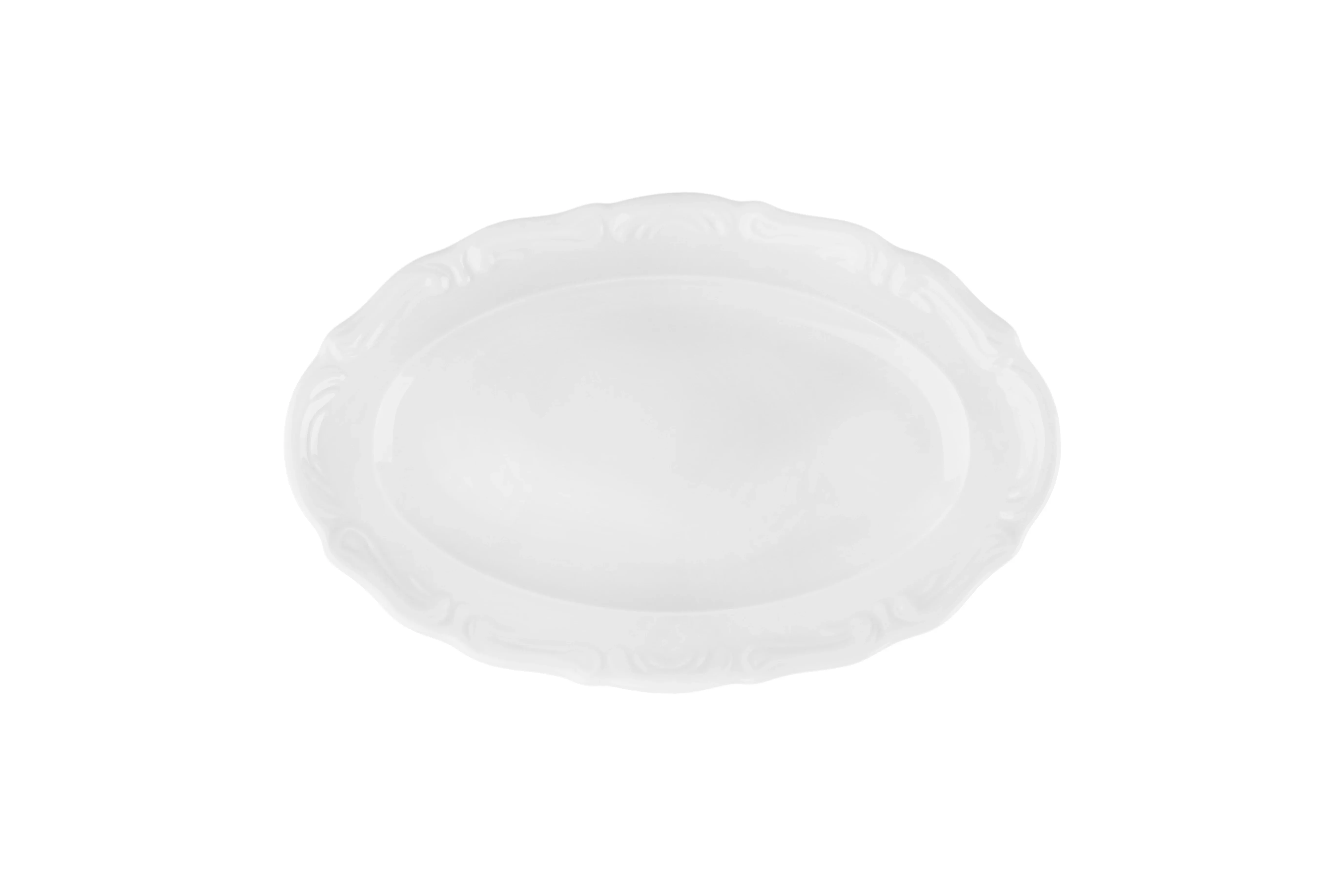 Maria White Oval Plate 33cm