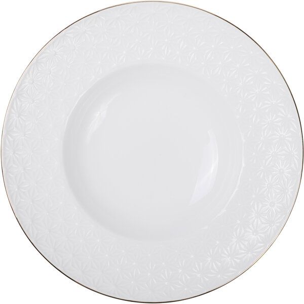 Nippon White Gold Rim Deep Plate 21cm 160ml Star 3/36