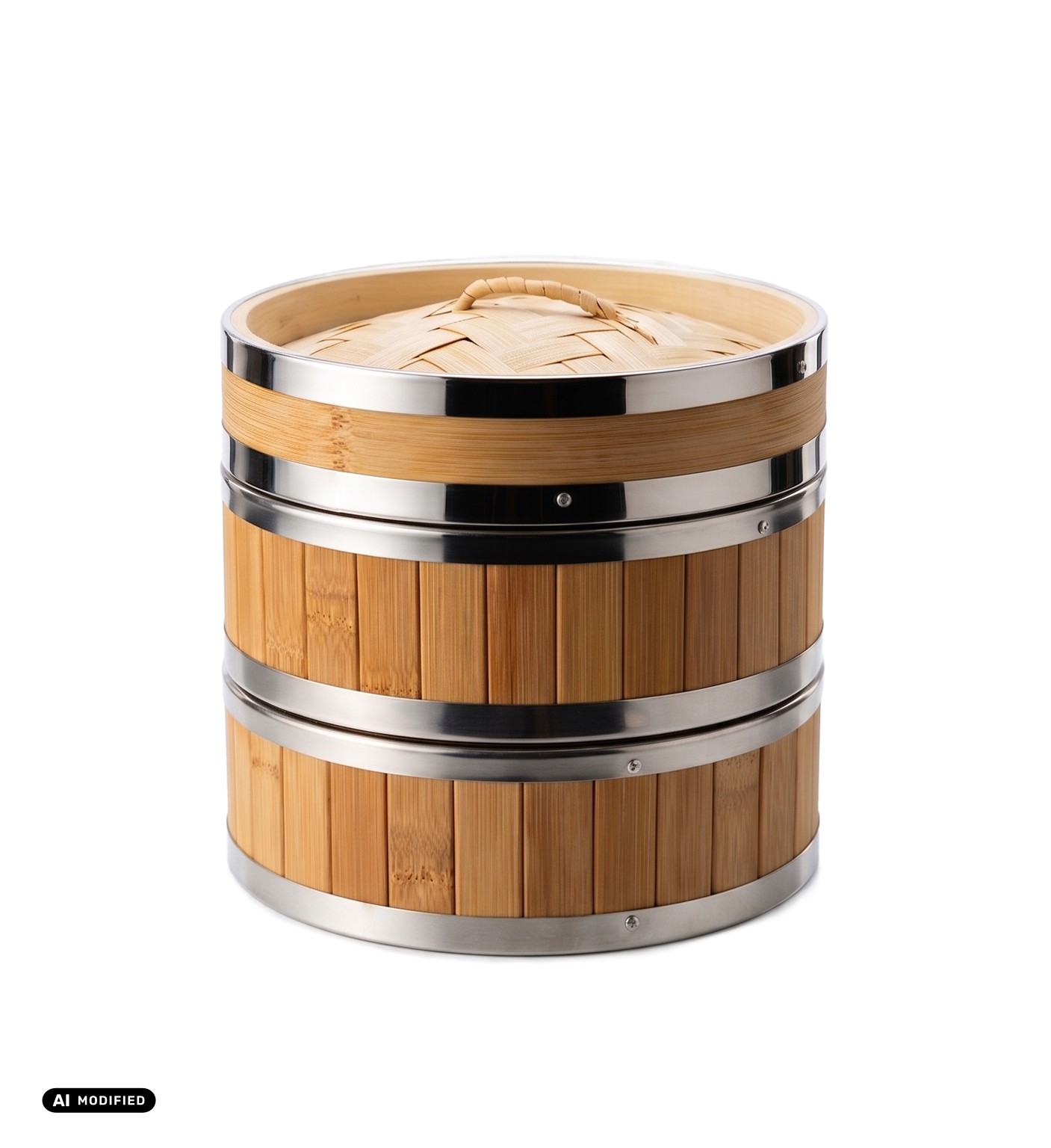 Bamboo Steamer Ø 15 cm 3pcs set