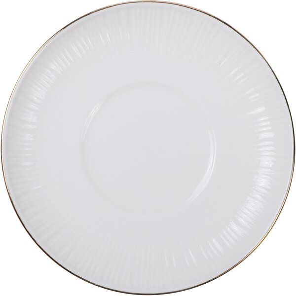 Nippon White Gold Rim Saucer For Coffee Cup Lines 6/60