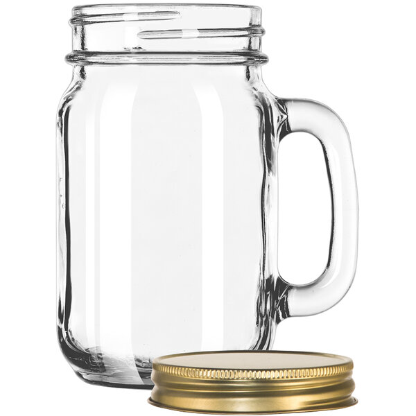 Drinking Jar - Plain Panels 473ml