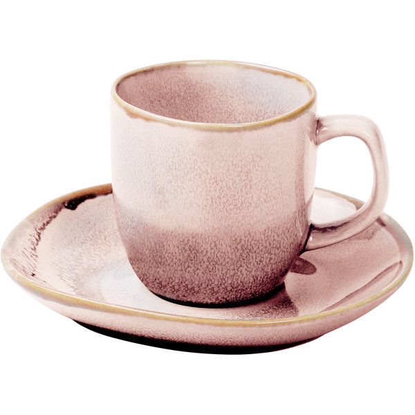 Ming Espressotasse mit Untertasse 80ml, rose
